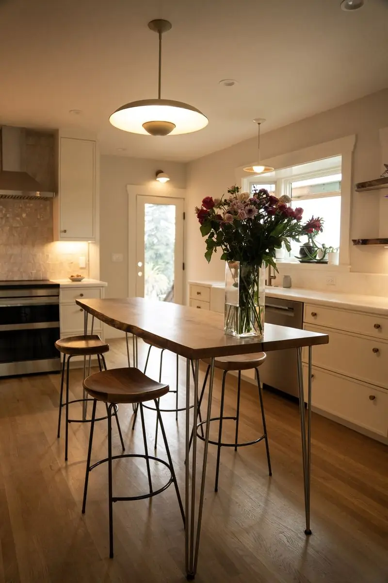 Farmhouse sink under a window with brass tap